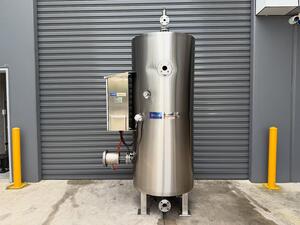 Built for performance and compliance. 

This 700L SS316 fully insulated hot water pressure vessel was designed and manufactured for Saacke Australia to AS1210.

Featuring an ExD-rated heating element, integrated stainless steel control panel, and a precision SS316 pressure relief valve — all engineered for reliability in demanding industrial environments.

Proudly Australian-made by the Sepak Industries team. 

#ProcessEngineering #PressureVessel #AustralianMade #IndustrialHeating #HotWaterSystem #SepakIndustries