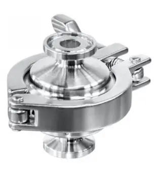 Spring Loaded Check Valve with Clamped Body, Clamp Ferrule Connection.